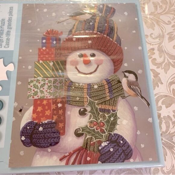 Bits and Pieces Snowman with Presents Puzzle Christmas Winter New & Sealed - Picture 5 of 5